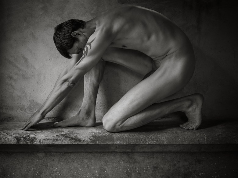 black and white photography nude male model
