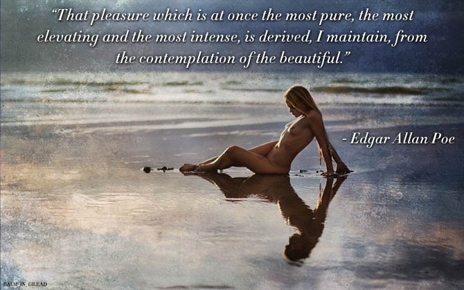 Nude Model, sunset, beach
